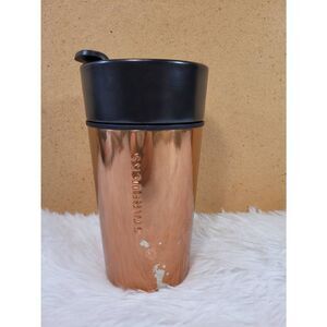 Starbucks 12 oz. Copper and Black Ceramic Travel Mug with Lid